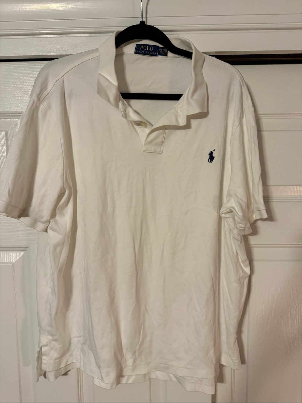 Polo by Ralph Lauren White Men’s Short-Sleeve Polo with Navy Pony